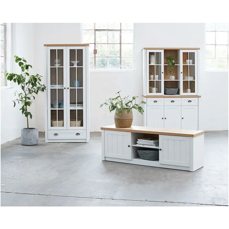 Vetrina Natural bela 2 vrata