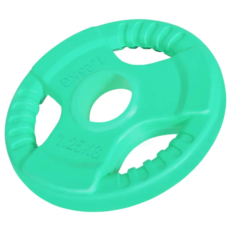 Gumirani olimpijski teg 1,25 kg  Svetlozeleni