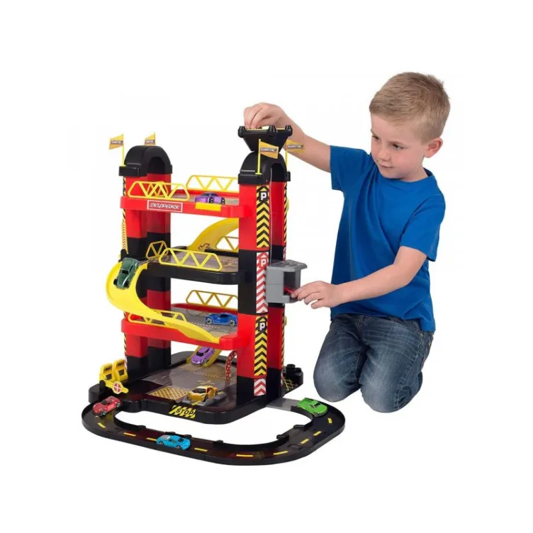 Teamsterz set garaza sa kulom i 10 autica