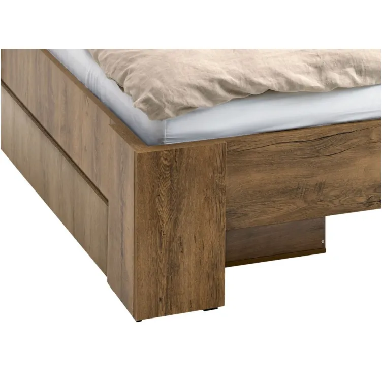 Ram kreveta Kravel  160x200 d. hrast