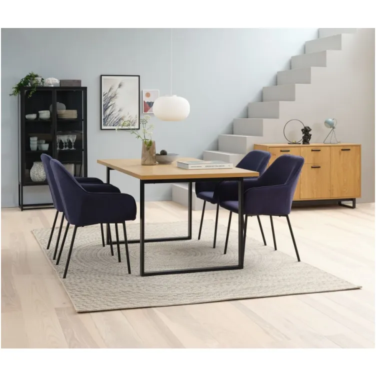 Komoda gomora hrast/crna 3 vrata 