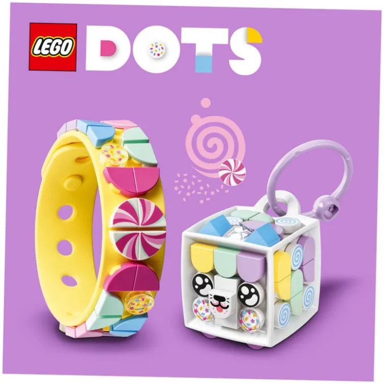 Lego kocke - Narukvica i privezak za torbu - Maca Bombonica