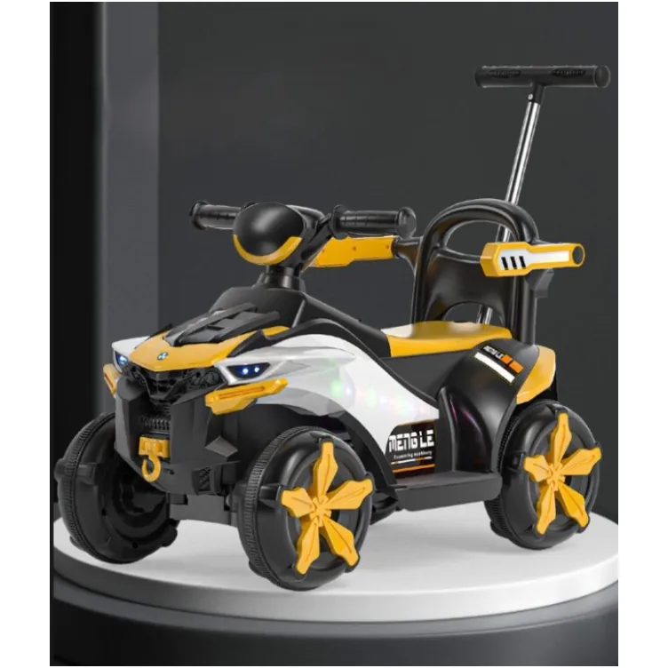 Auto na Akumulator  za decu sa drškom (6V) SM-24306 žuti 