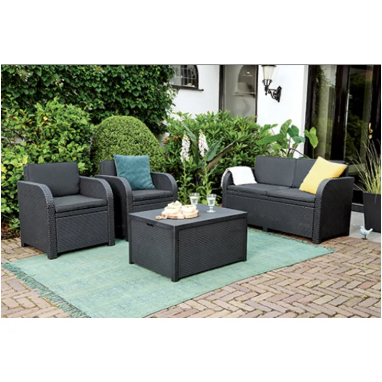 Baštenska garnitura Keter Modena sa box stolom grafit