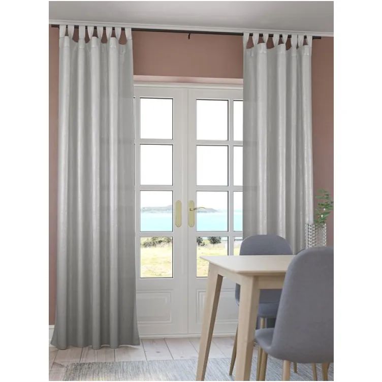 Zavesa Lupe imiticija svile srebrna