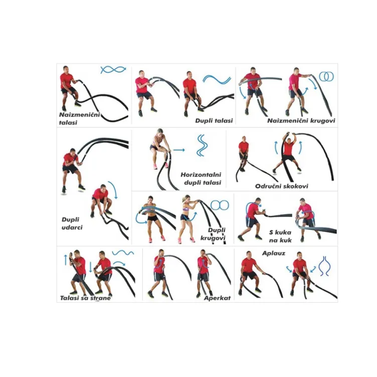  Battle Rope konopac za Cross fit crveni 40mm/8m