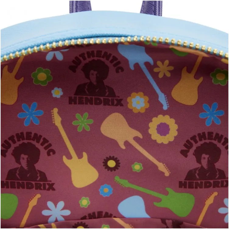 Jimi Hendrix Psychodelic Landscape Zip Mini Backpack