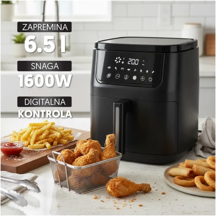 PROSTO friteza na vruć vazduh 6.5l 1600W-Air Fryer 