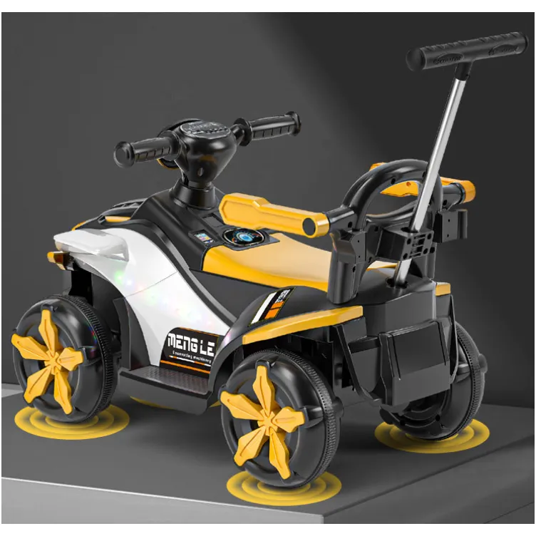 Auto na Akumulator  za decu sa drškom (6V) SM-24306 žuti 