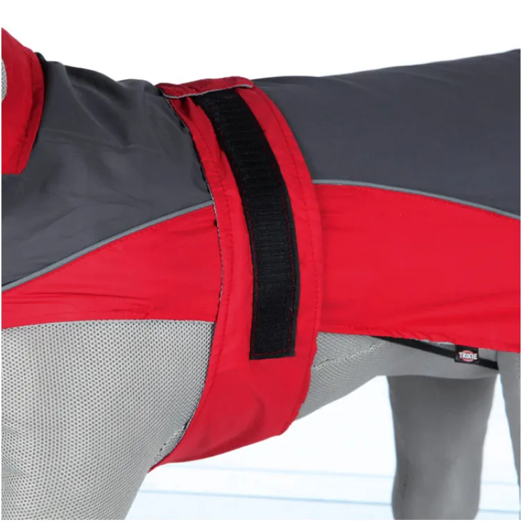 Kišni mantil za psa Lorient sivo-crveni L