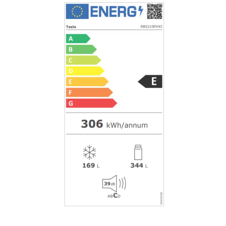 Tesla RB5210FHXI frižider side by side, total nofrost, 513L, širina 90 cm, visina 177 cm, inox 