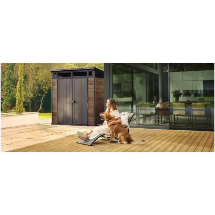 Baštenska kućica Deco Pent 7x7 boja oraha