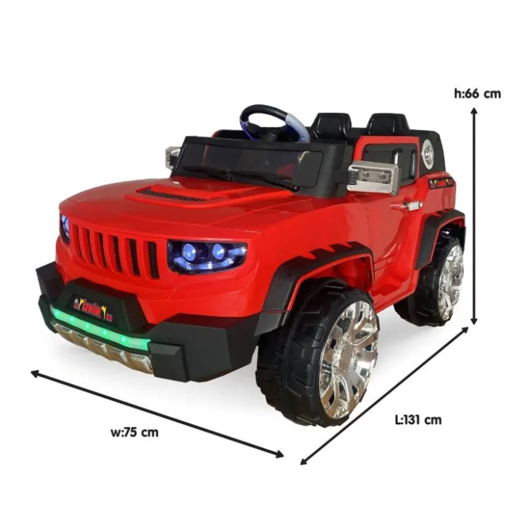 Auto na akumulator džip Iznik 12v sa daljnskim upravljačem crveni 394571