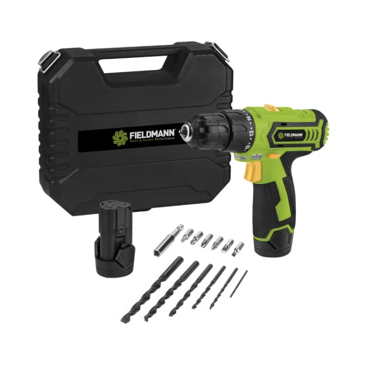 Akumulatorska bušilica 12V + pribor (13 delova) FIELDMANN FDV 10252-A 