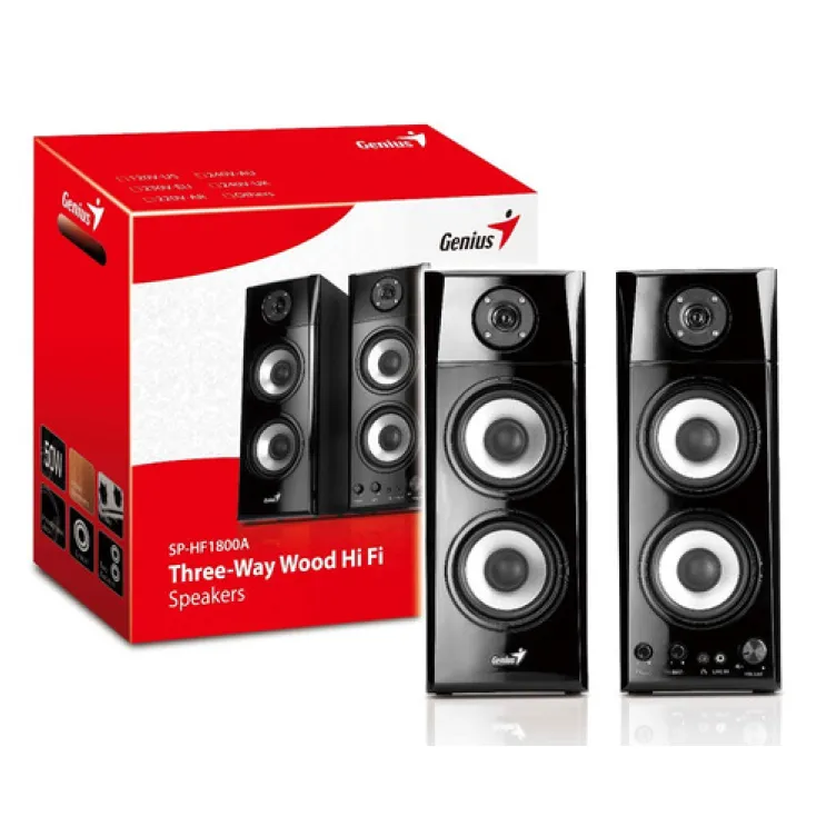 Genius Zvučnici SP-HF1800A II EU,2.0 BLACK WOOD