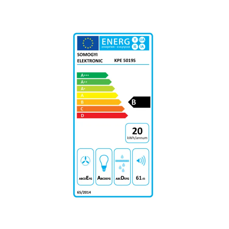 Aspirator STORM nerđ. čelik 38W KPE5019S
