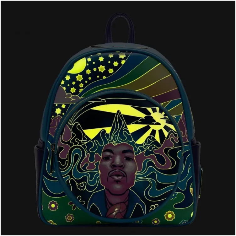 Jimi Hendrix Psychodelic Landscape Zip Mini Backpack