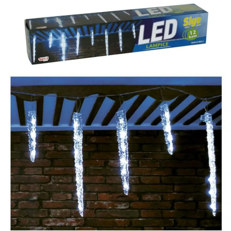 LED lampe, bele, 23/38/46 cm, 12 kom