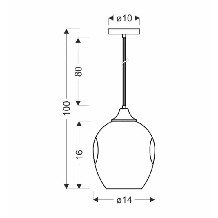 Aspa Viseća Lampa 1x40W E27