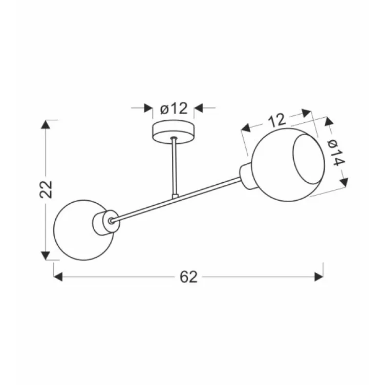 Amanda Luster Crno Zlatni 2x40 E27