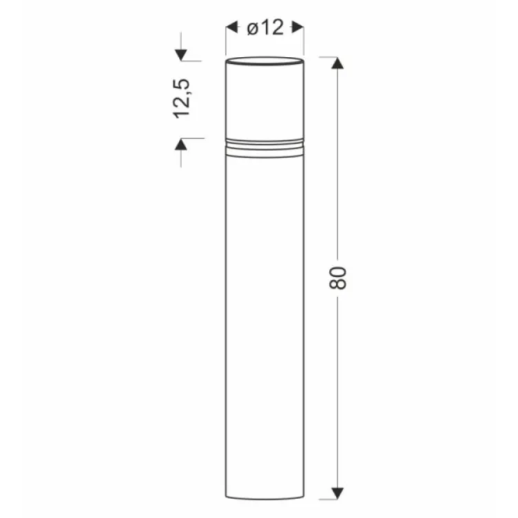 Sedum Baštenska Stub Lampa 12x80cm - 12W LED IP65
