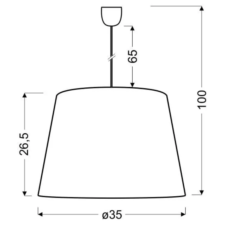 Platino 1 Visilica Bakar 35 cm 1x60W E27