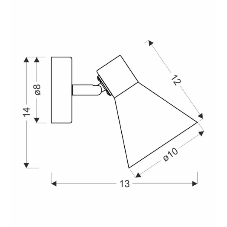 Less Zdina Lampa Mat Crna 1x40W E14