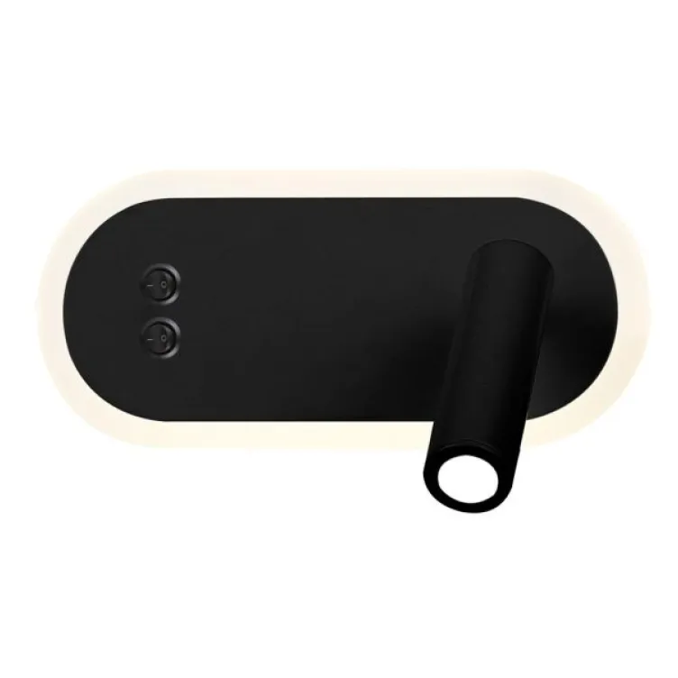 Miracle Zidna Lampa Crna Mat 6W+3W led4000K