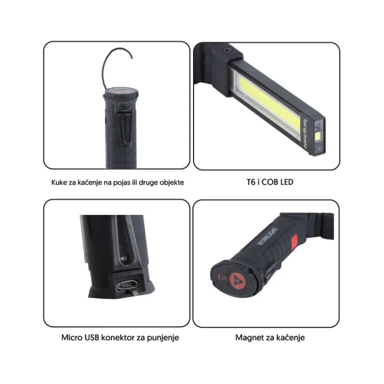 Punjiva LED baterijska lampa 3W Led
