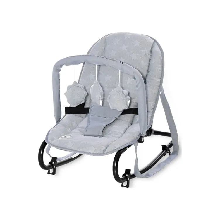 Ležaljka/Ljuljaška Lorelli Rock Star Luxe Silver Blue Stars