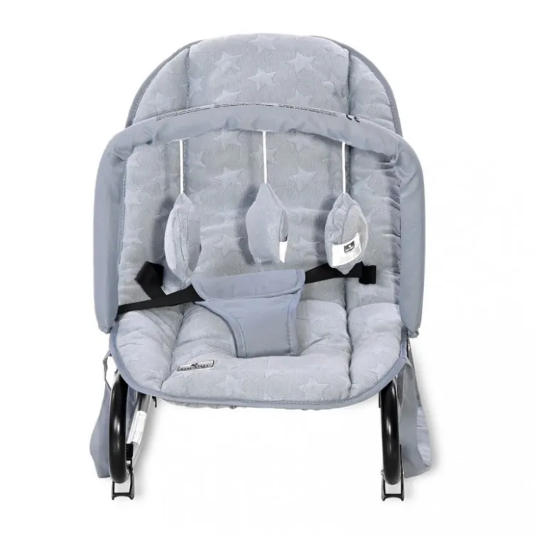 Ležaljka/Ljuljaška Lorelli Rock Star Luxe Silver Blue Stars