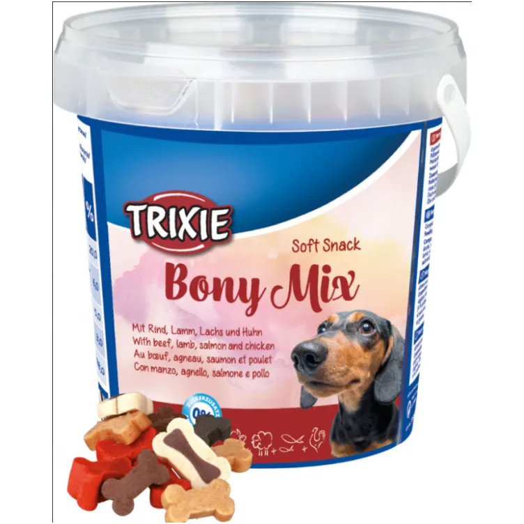 Poslastice za pse soft snack mix piletina jagnjetina losos 500g