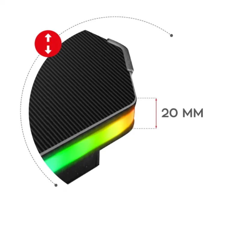 Huzaro Gaming sto Hero 2.5 RGB 120x60cm crna