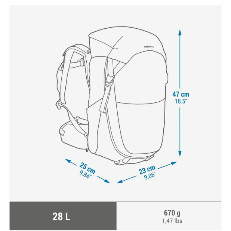 Ranac za planinarenje 28L dečiji plava 