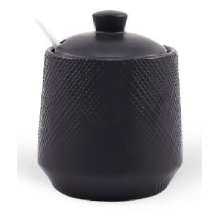 POSUDA ZA ŠEĆER KERAMIČKI CRNI 300ML.