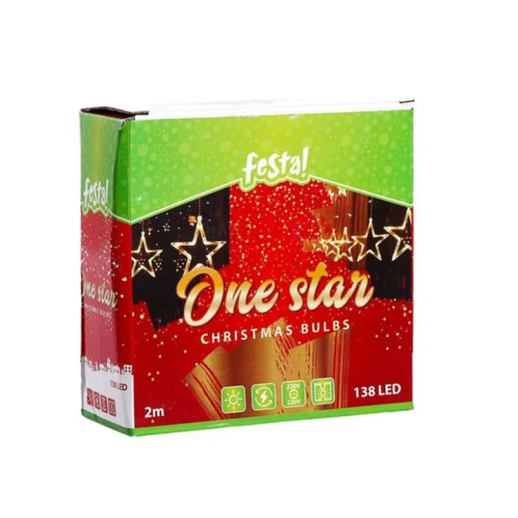 One star, novogodišnje sijalice, zvezde, 138LED, 2m