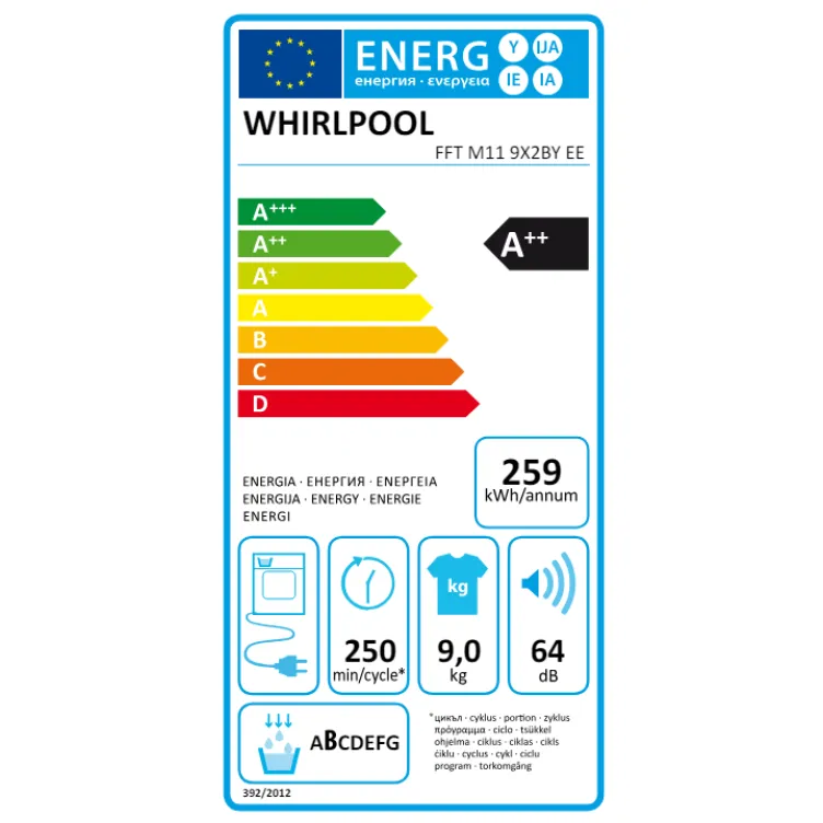 Mašina za sušenje veša Whirlpool FFT M11 8X3BY EE