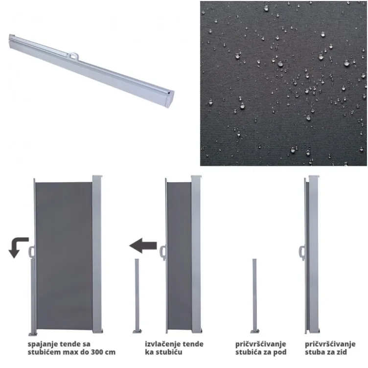 Bočna tenda 180x300 cm