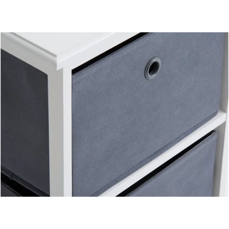 Komoda sa 3 kutije belo/siva