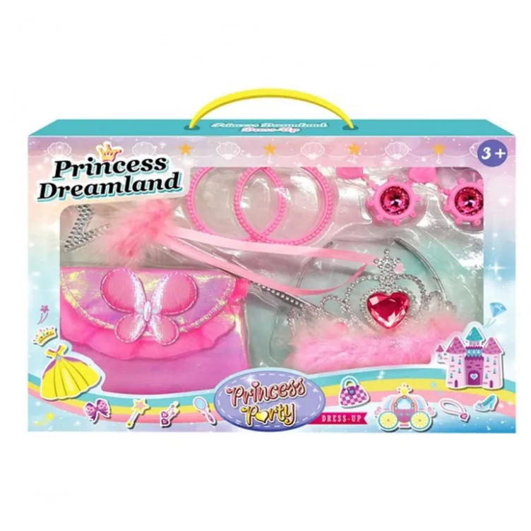 Set za ulepšavanje, torba, kruna, štapić, roze