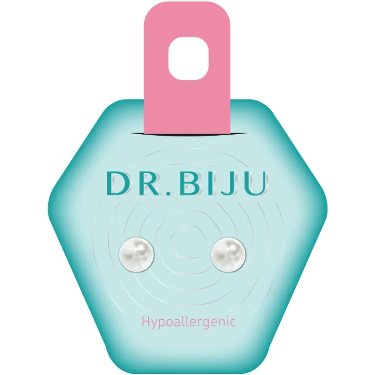 DR.BIJU minđuše 6.0 bele biser 