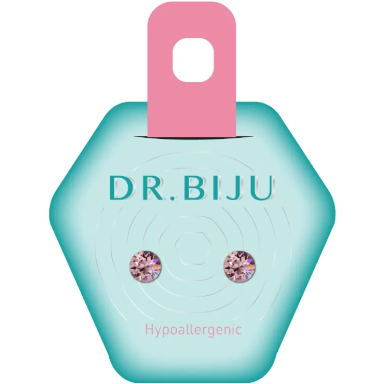 DR.BIJU minđuše 5.3 mm svetlo roze krug 