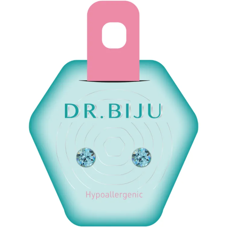 DR.BIJU minđuše 5.3 mm svetlo plave krug