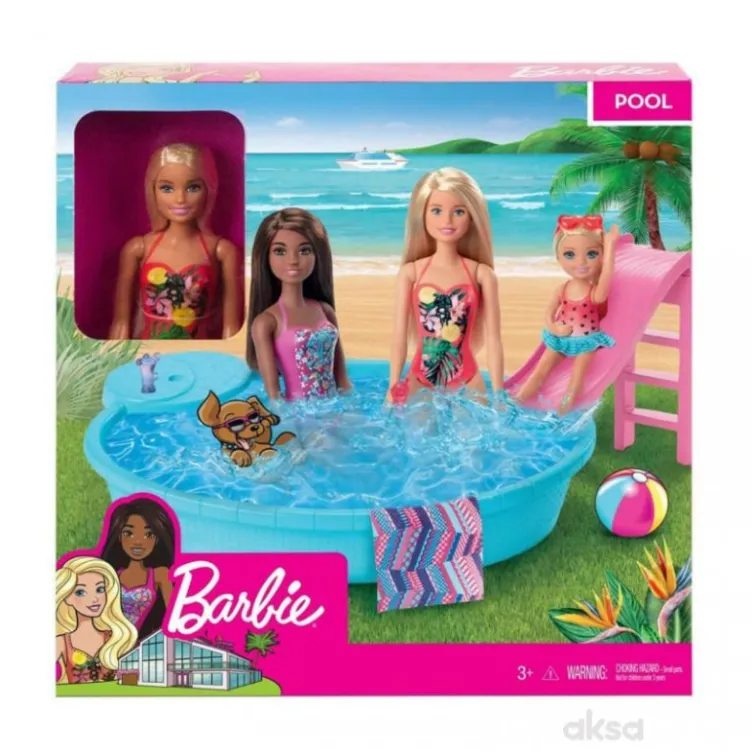 Barbie lutka sa bazenom A070971