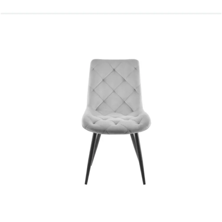 Trpezarijska stolica 1340 Svetlo Siva /Crne metalne noge 