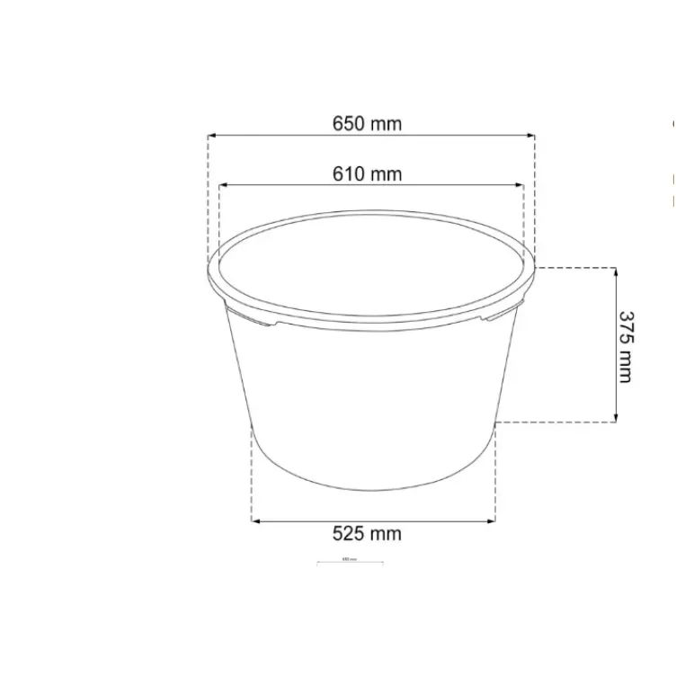 Kanta pvc 90l okrugla