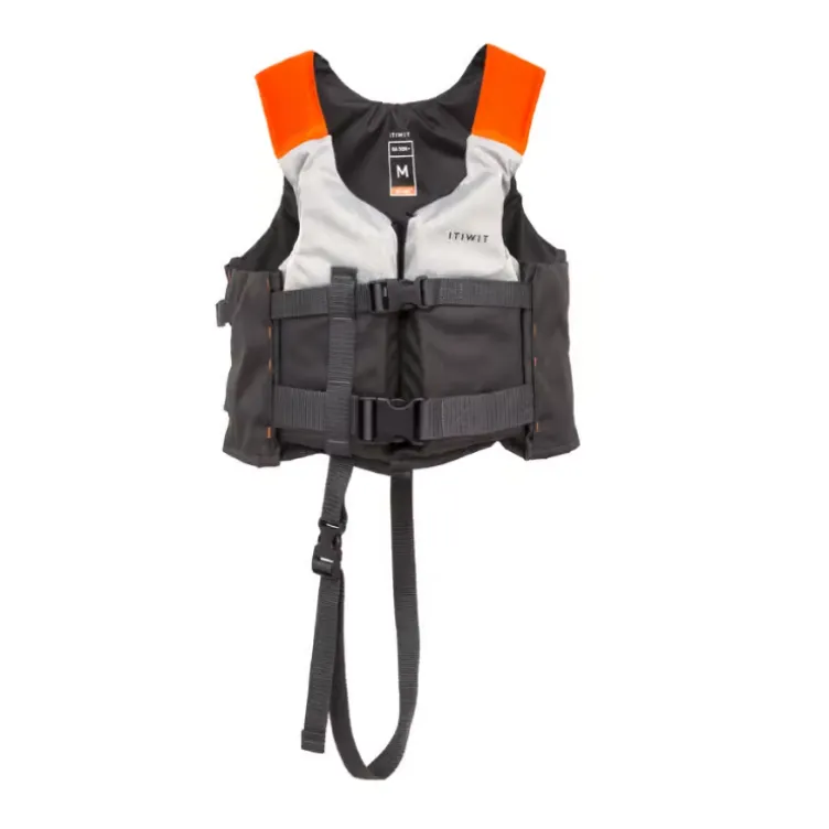 Prsluk za plutanje i spašavanje 50N+ za kajake,čamce,daske za veslanje  sivo narandžasta