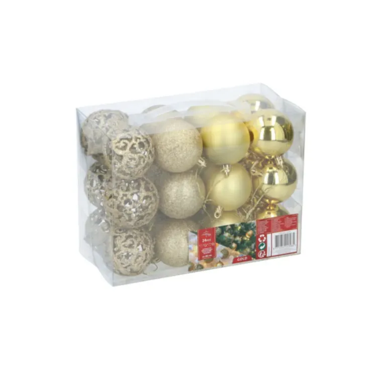 Kugle 24kom 6cm zlatne