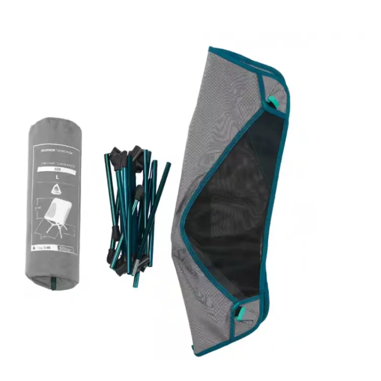 Siva sklopiva stolica za kampovanje 