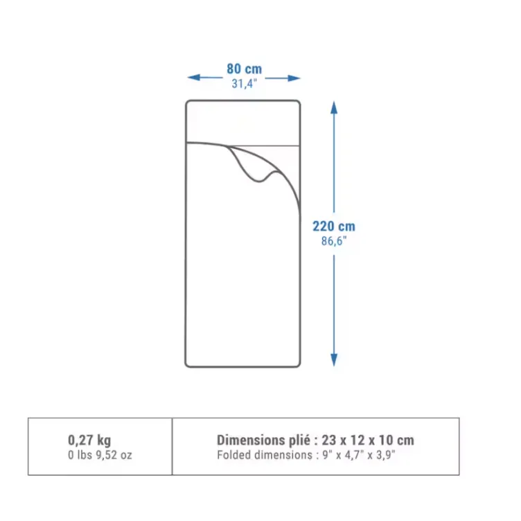 Podloga za vreću za spavanje Basic Siva